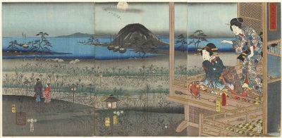 Die Szene von Akashi, April 1853 von Utagawa Kunisada